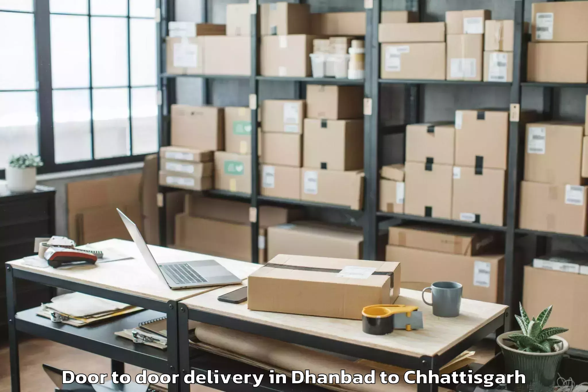 Professional Dhanbad to Raipur Airport Rpr Door To Door Delivery